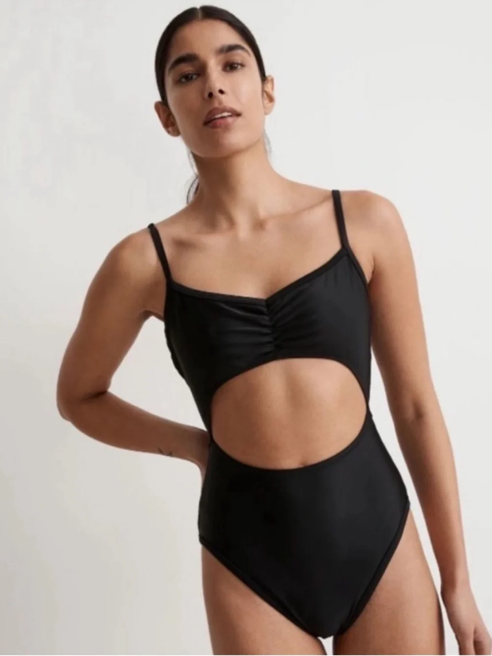 Madewell Swim XXS One Piece Swimsuit Black